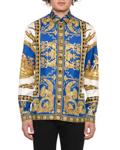 camicie versace|1st copy Versace shirt men.